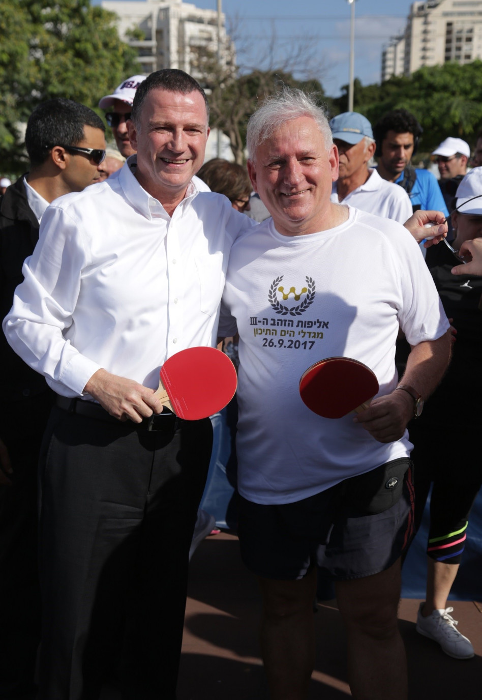 יאיר סרוסי ויולי אדלשטיין (צילום: אודי גורן)