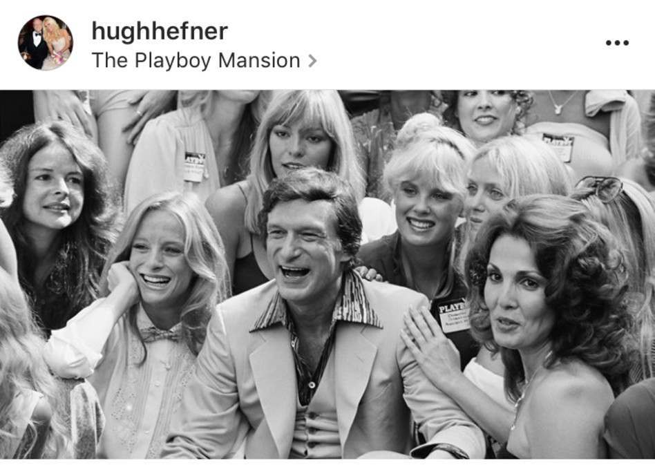 אהב נשים יפות. יו הפנר בשנות ה- 70. (צילום: אינסטגרם)