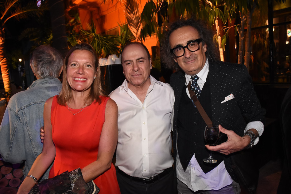 יגאל עוזרי, סילבן שלום וג׳ניפר סמית׳ (צילום: אביב חופי)