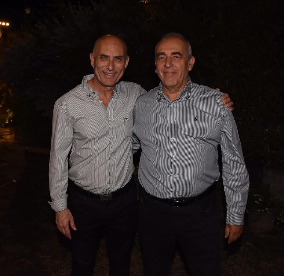 יוני פרס ומשה סיני (צילום: אביב חופי)