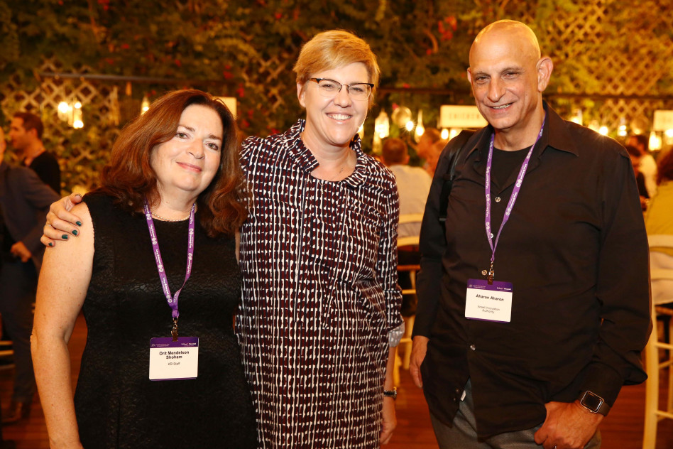 אהרון אהרון, פיונה דרמון ואורית מנדלסון שהם (צילום: יעל צור)