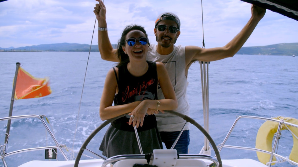 צמד חמד. אלי ביז'אווי ומיקאלה גוטנמכר (צילום מסך מתוך התוכנית)