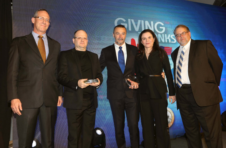 גרג בריסקו, עופרה שטראוס, מריוס נכט, גיל שויד ועודד רז (צילום: סיון פרג')