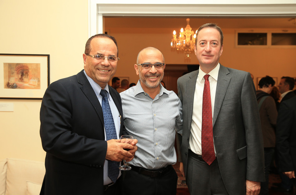 דיוויד קוורי, איציק בנבנישתי ואיוב קרא (צילום: דייב גודוויל)