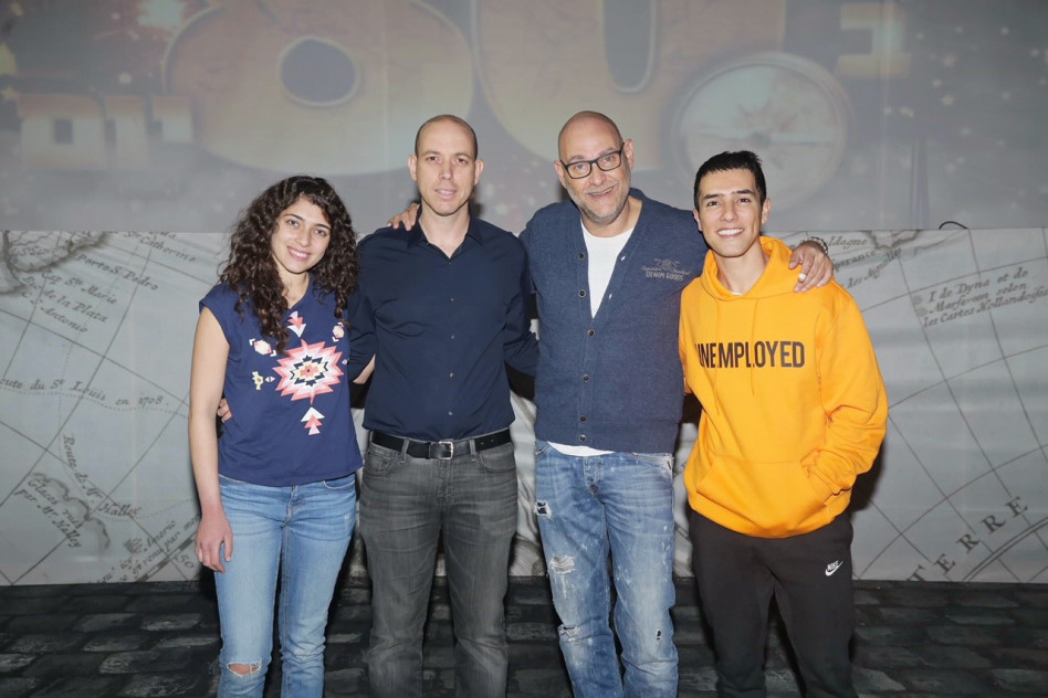 הראל סקעת, צביקה הדר, צביקה שויימר ורוני דלומי (צילום: שוקה כהן)