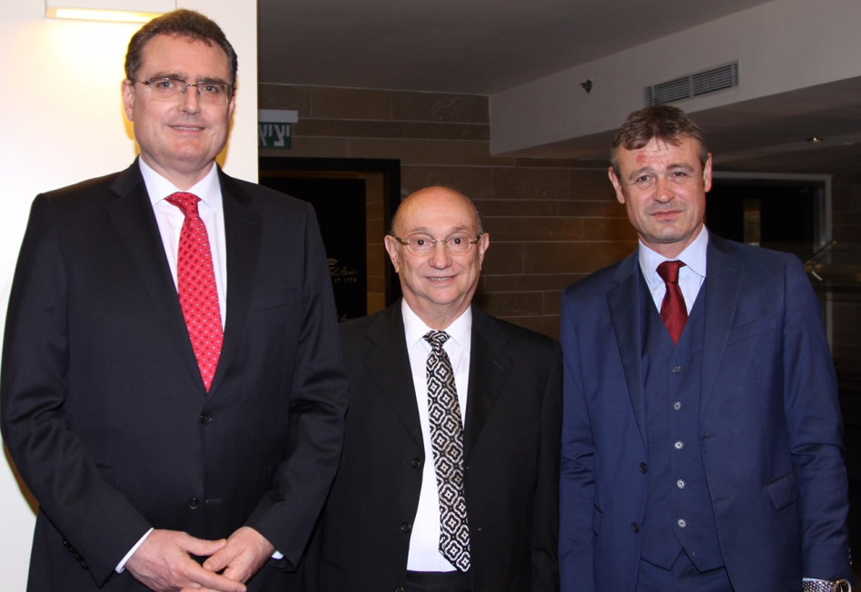 דניאל רוח, גדעון המבורגר ותומאס ג'יי ג'ורדן (צילום: דרור איתן)