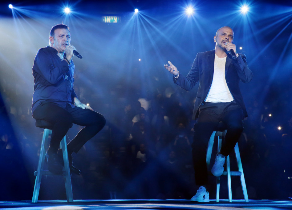 בשיא. אייל גולן וזאב נחמה (צילום: אלוני מור)