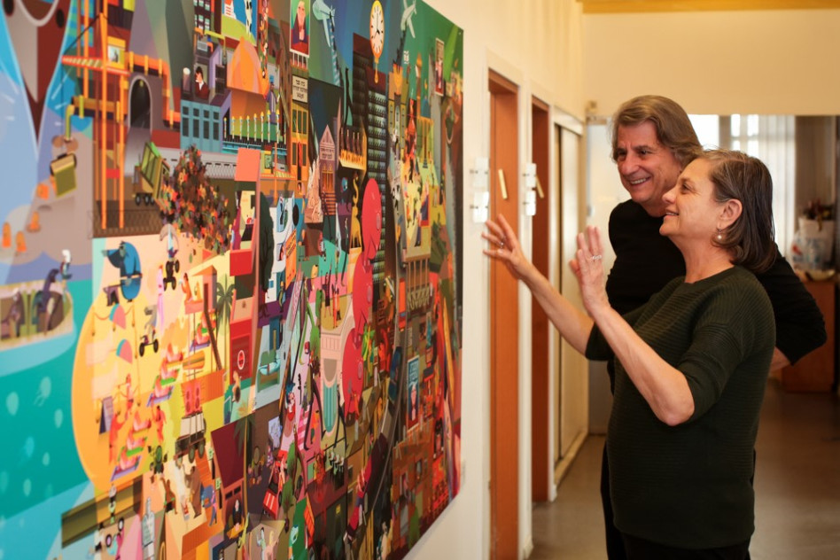 יולי תמיר ודיוויד רוקוול (צילום: אחיקם בן יוסף)