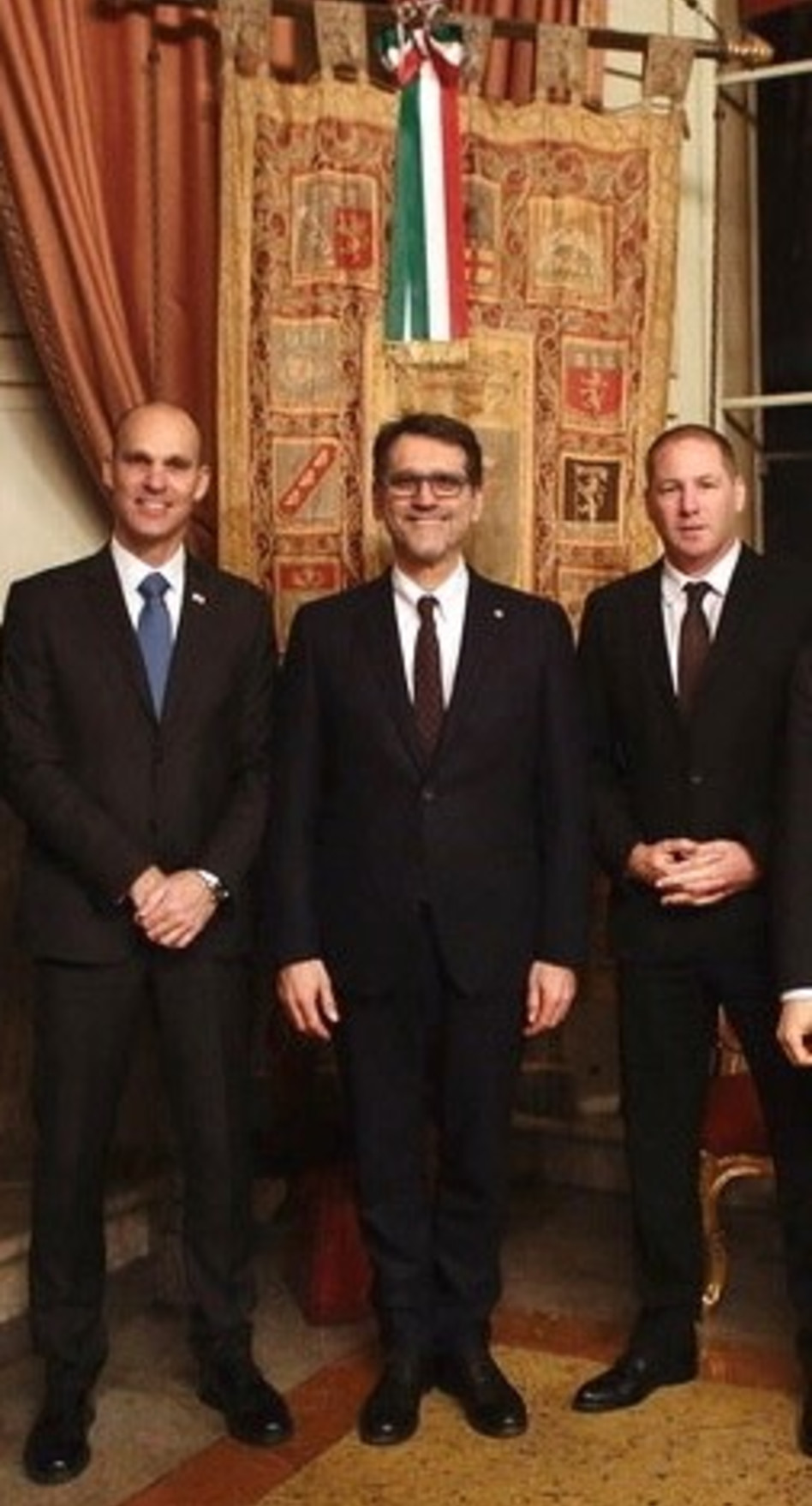 עופר זקס, וירג'ינו מרולה, דן תדמור (צילום: בית התפוצות)