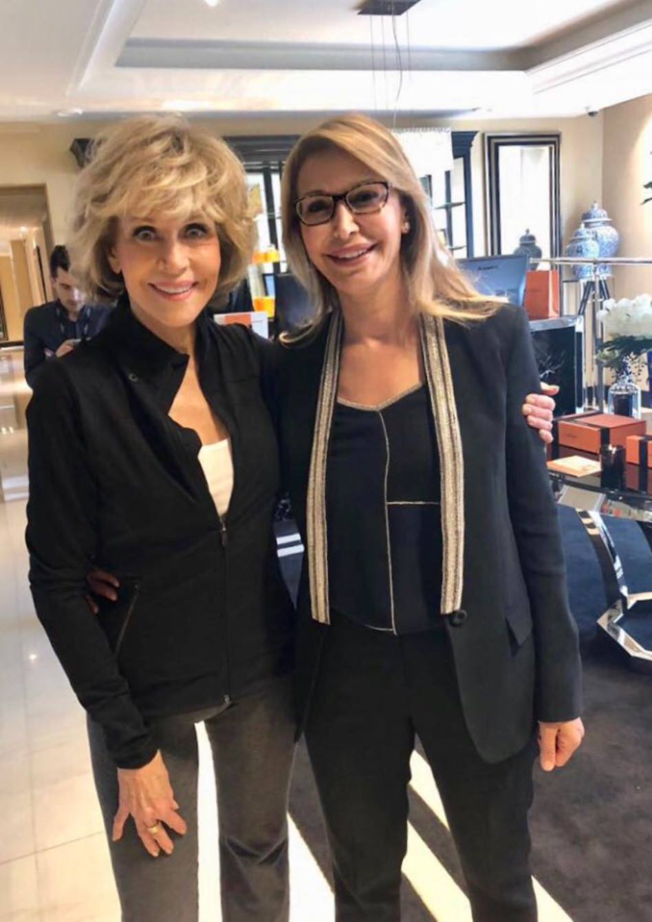 רונית רפאל וג'ין פונדה (צילום: דניאל אופלינגר)