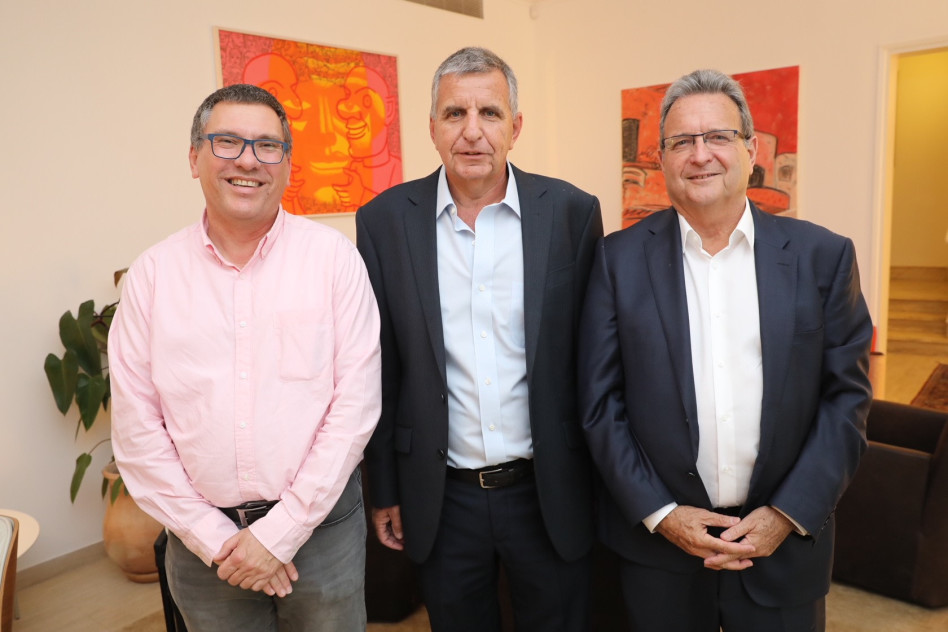 מאיר ברון, אמיר אשל ואורי שרוני. צילום: רפי דלויה