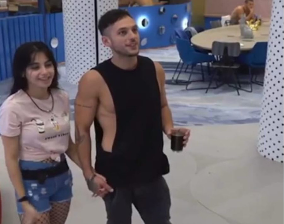 ישראל אוגלבו ומגי טביבי (צילום מסך האח הגדול)