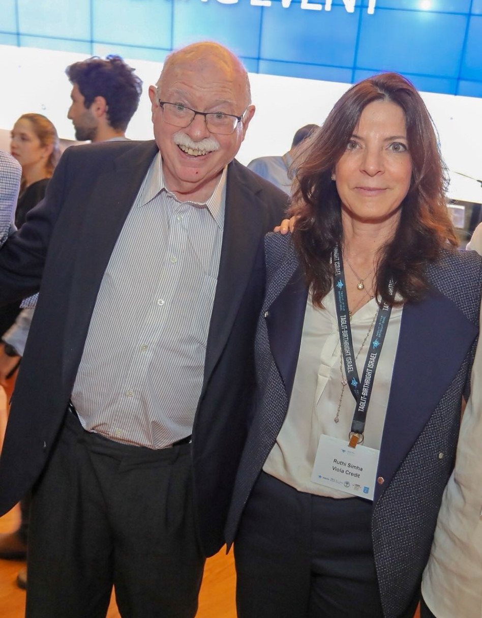 רותי שמחה ומייקל שטיינהרדט (צילום: אבישי פינקלשטיין)