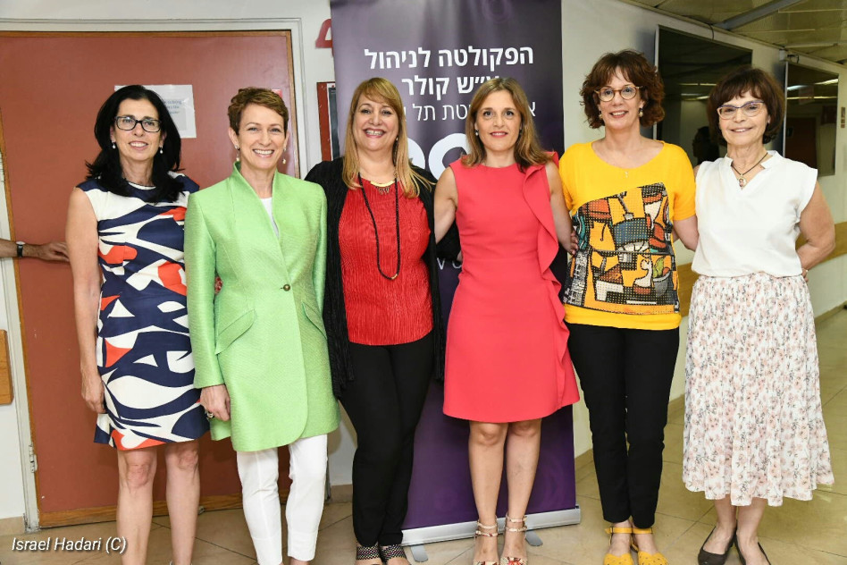 חוה פרידמן, מורלי דורי, קלאודיה קורדיולי, סיגל שלימוף, אינגה ביל ודורית סלינגר (צילום: ישראל הדרי)