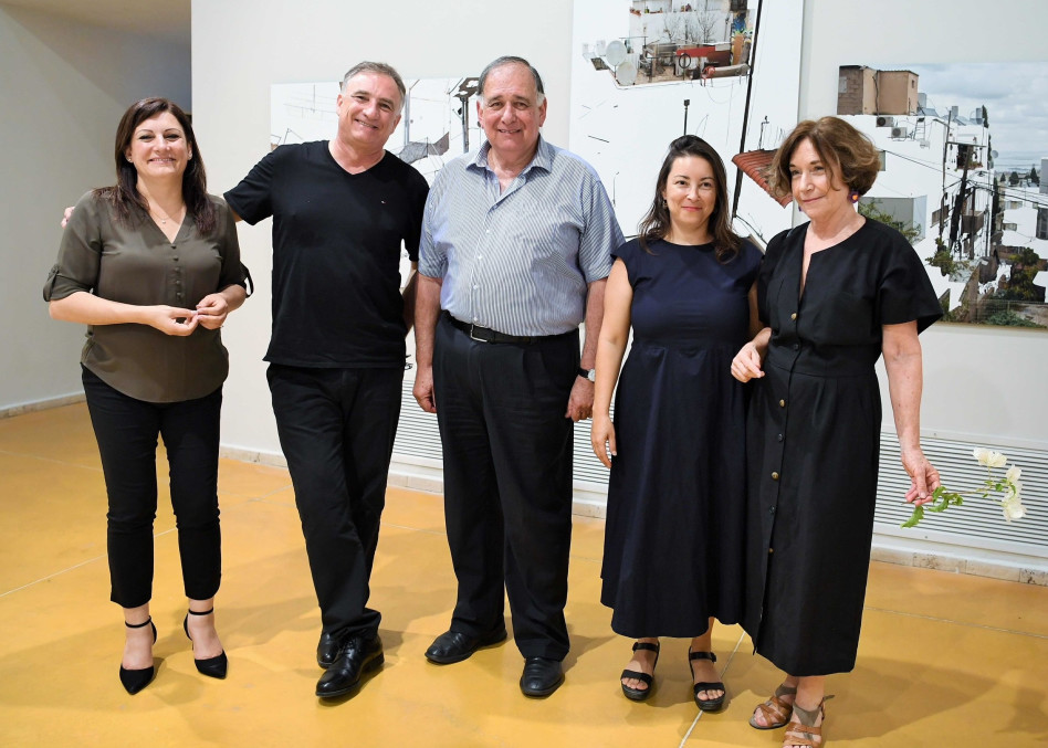 גילה בר אור, אביב לוינסון, יונה יהב, גיל גורן ואילנה טרוק (צילום: ראובן כהן, דוברות עיריית חיפה)