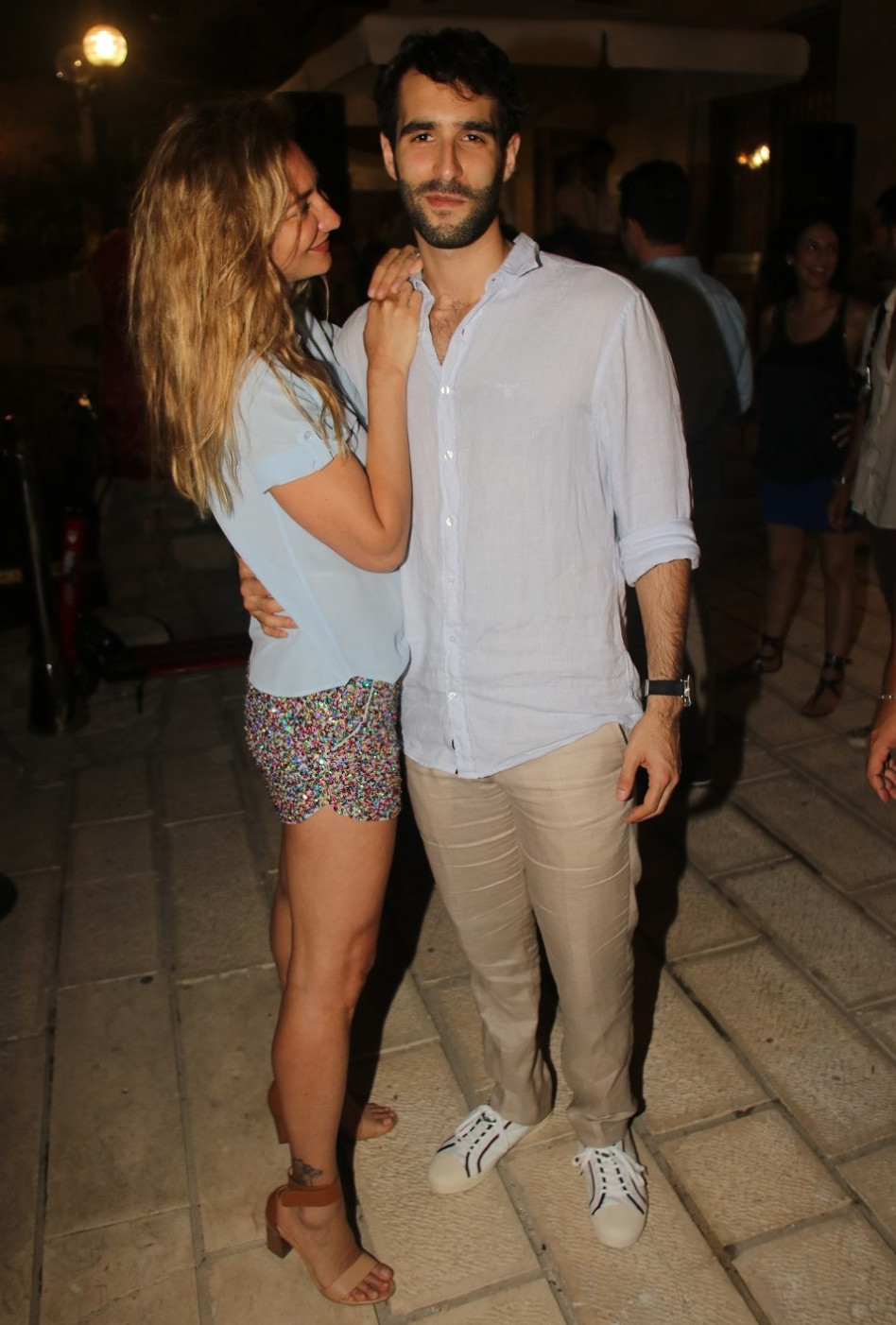 בהחלט נראים מאוהבים. תומר שטיינמץ ומיכל אנסקי (צילום: ניר פקין)