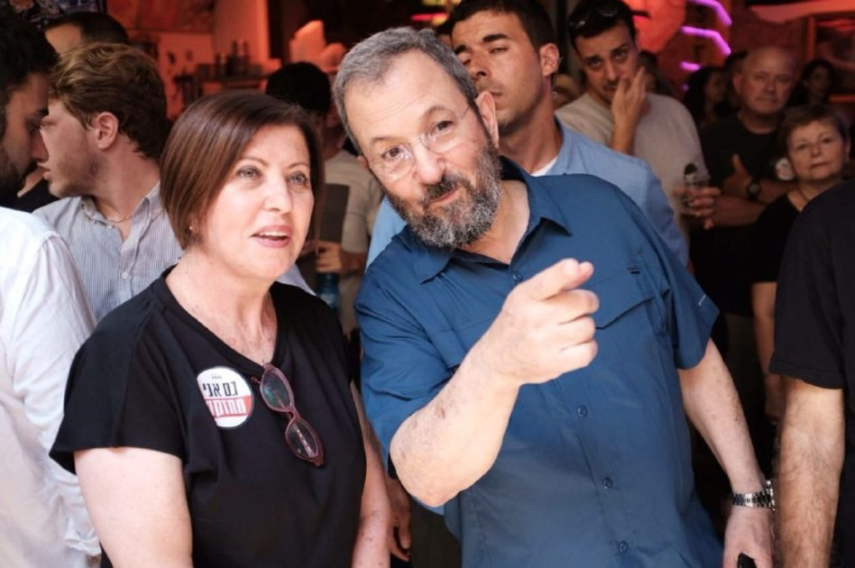 אהוד ברק וזהבה גלאון  (צילום: ארגון "מחזקים")