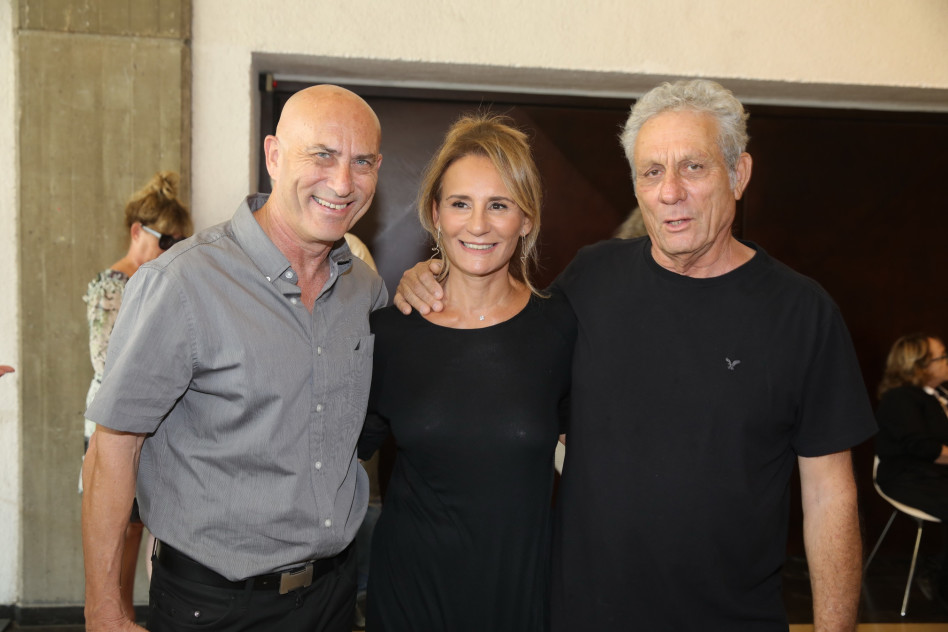 יהודה עדר, אירינה שלמור ומשה סיני (צילום: איציק בירן)