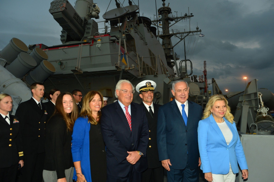 שרה ובנימין נתניהו, דיוויד פרידמן ואשתו תמי (צילום: קובי גדעון, לע"מ)