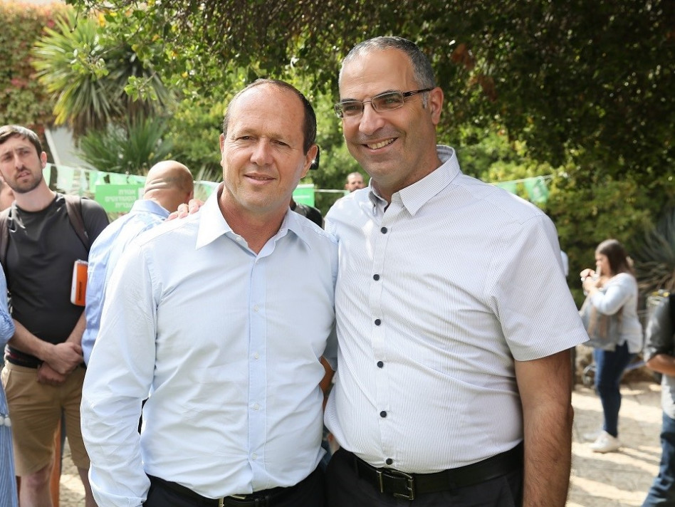 ישי פרנקל וניר ברקת (צילום: אבי לוי)