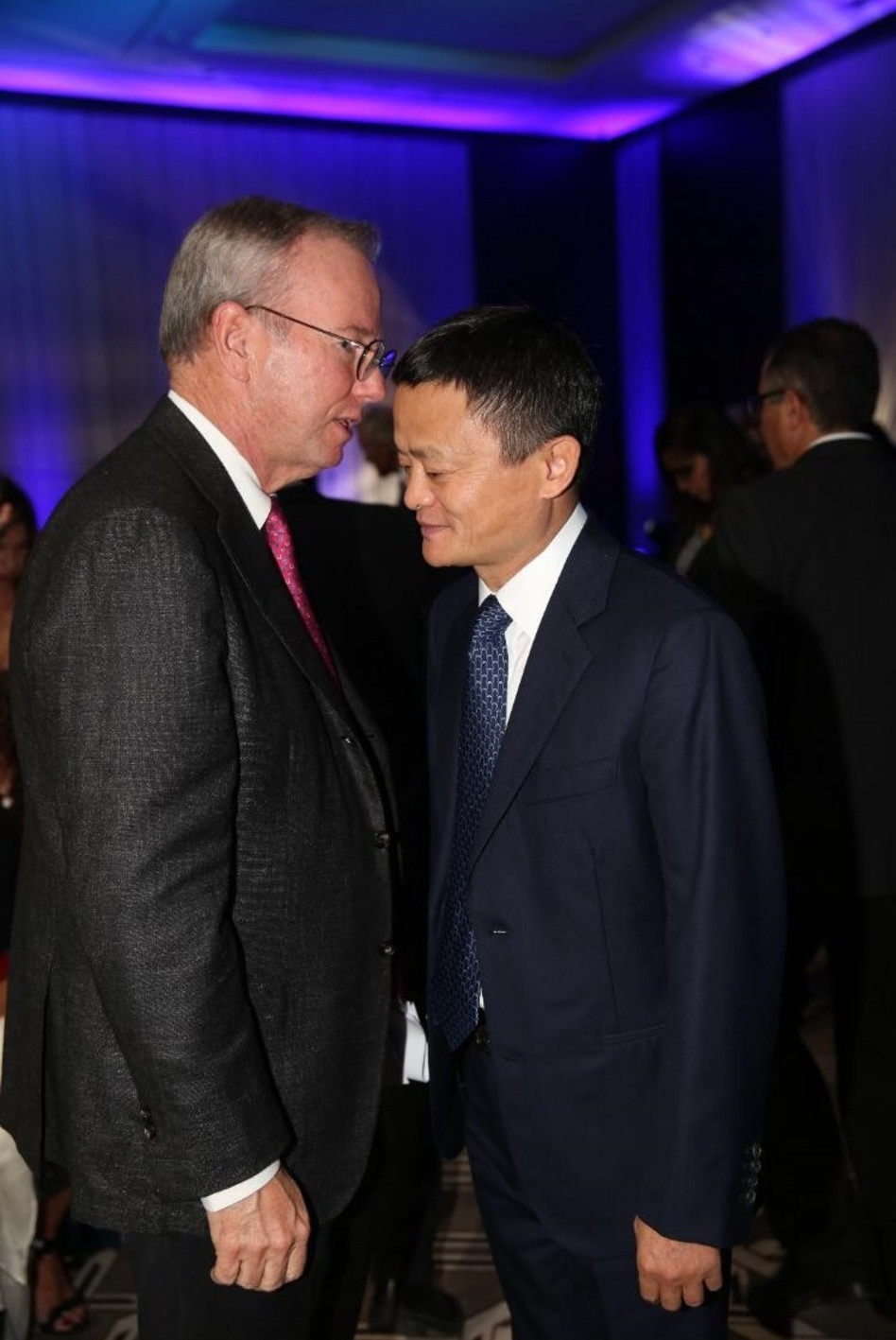 )ג'ק מא ואריק שמידט (צילום דניאל בר און