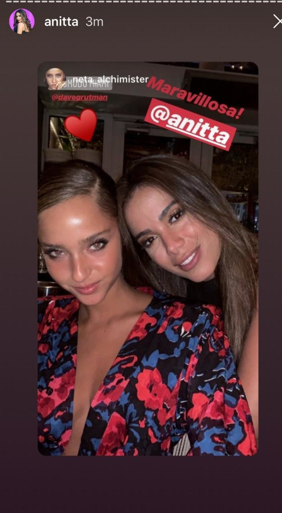 נטע אלחימיסטר ואניטה (צילום אינסטגרם)