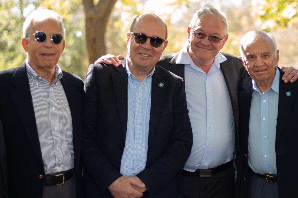 מורט מנדל, אלן ברקלי, משה ויגדור ויהודה ריינהרץ (צילום: יריב ויינברג)