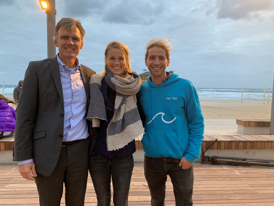 ירון וקסמן, פרנציסקה אוברמאייר וג׳ורג׳ אנצויילר (צילום: הגל שלי)