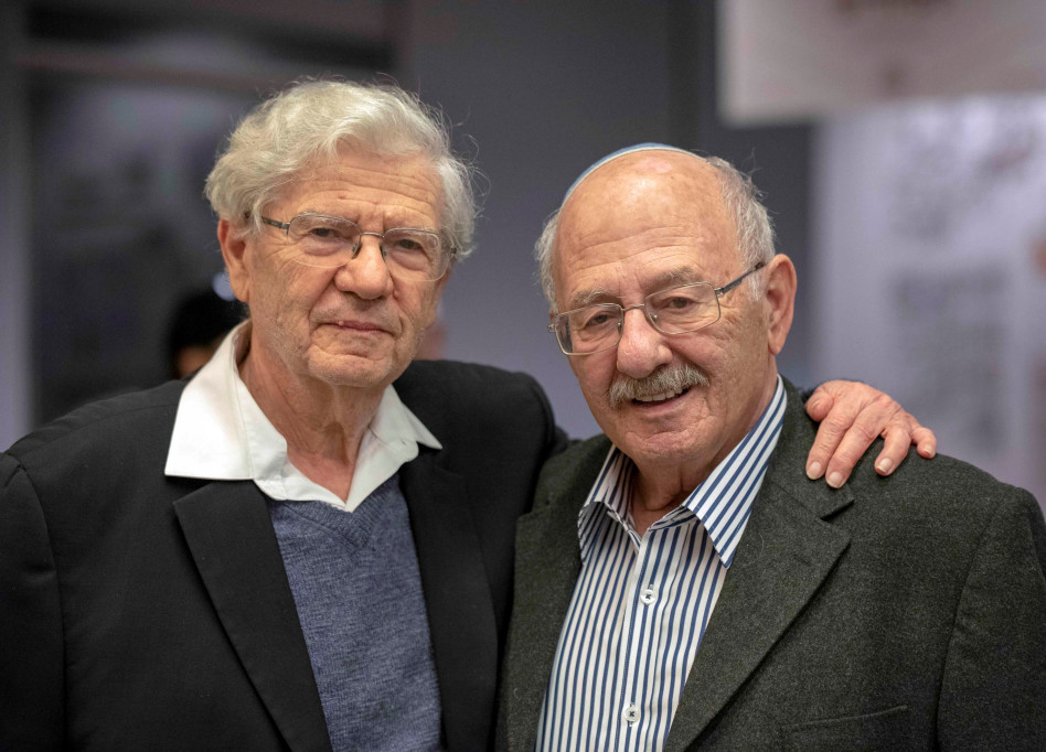 דוד בלומברג ואהרון ברק (צילום: יוני קלברמן)