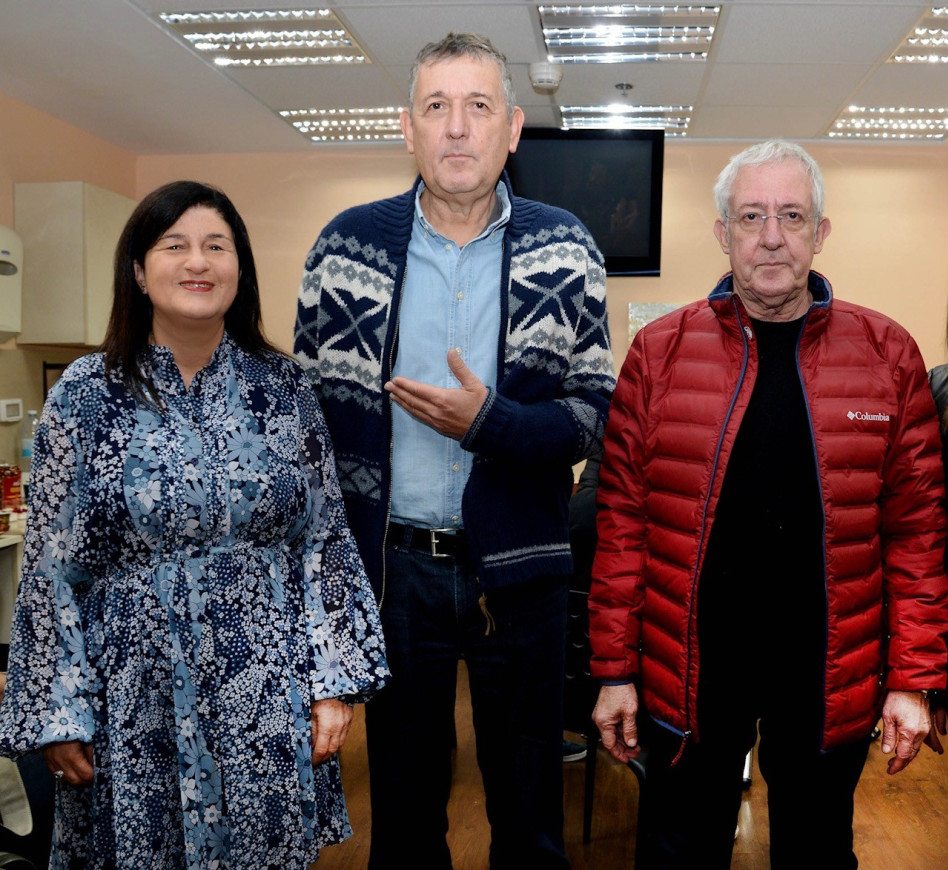 גידי גוב, יוני רכטר וסמדר ברבר- צדיק (צילום: תמר מצפי)