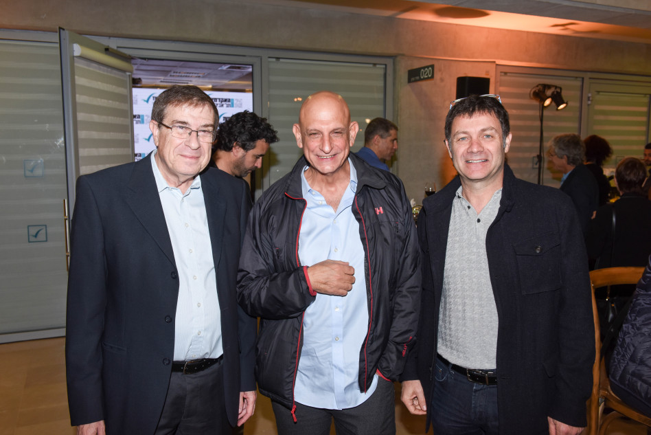 אריק שטיינברג, אהרון אהרון ושלמה בידרמן (צילום כפיר סיון)