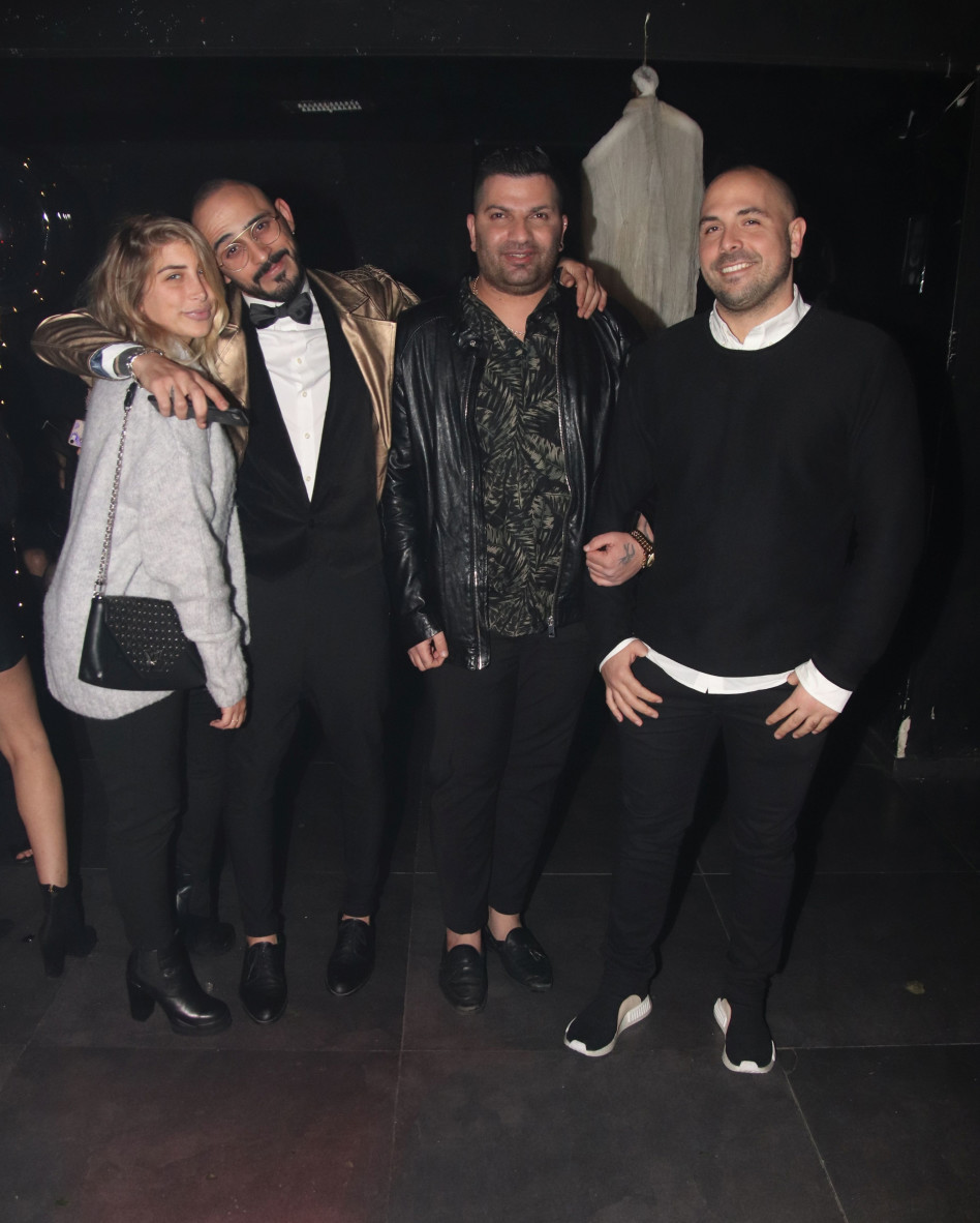 חוגגים בענק. אביחי אוחנה,דודו כהן, ברק אדרי ומעיין אשכנזי (צילום: אור גפן)