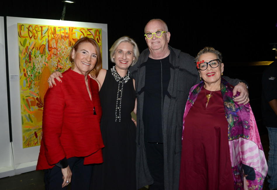 חנה ובני פרי- זן, גלית שניידמן ועירית תאומים (צילום איל יצהר)