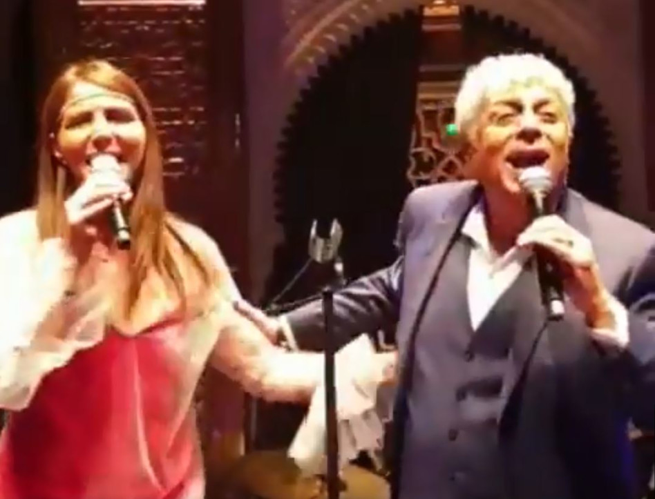 אנריקו מסיאס ועינת שרוף (צילום אינסטגרם)