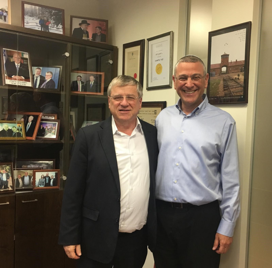 הרב בני לאו וראובן שיף (צילום: שיף-הזנפרץ רו"ח ושות')