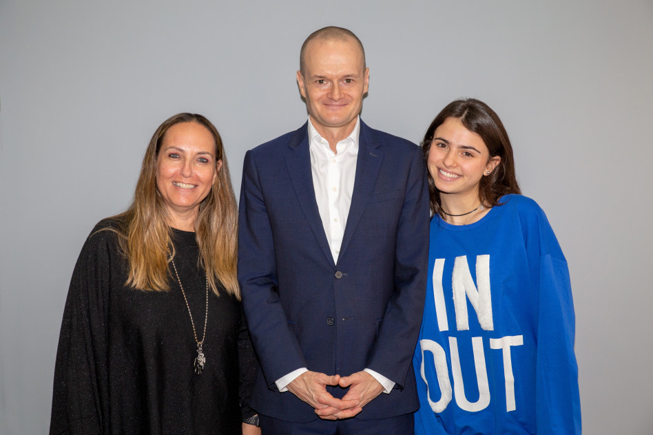 קים אור אוזלאי, ג'יימס קורל ואורלי אטלס כץ (צילום: גיא צראף)