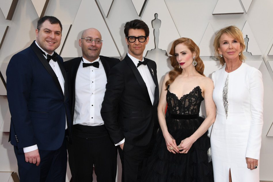 גיא נתיב וצוות הסרט ''SKIN'' (צילום: AFP)