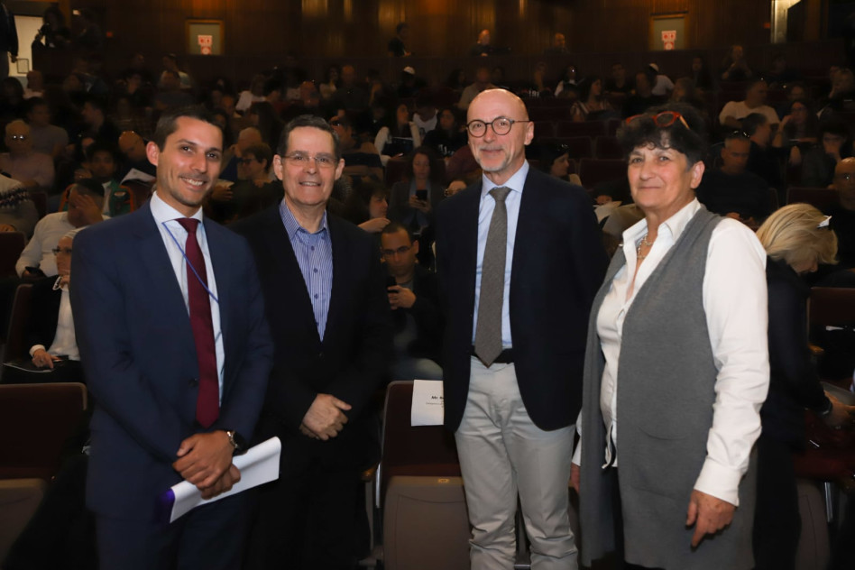 מיה הלוי, סטפנו ונטורה, שלמה ינאי ובנואה שאפה (צילום: מיכל כהן-אהרונוב)