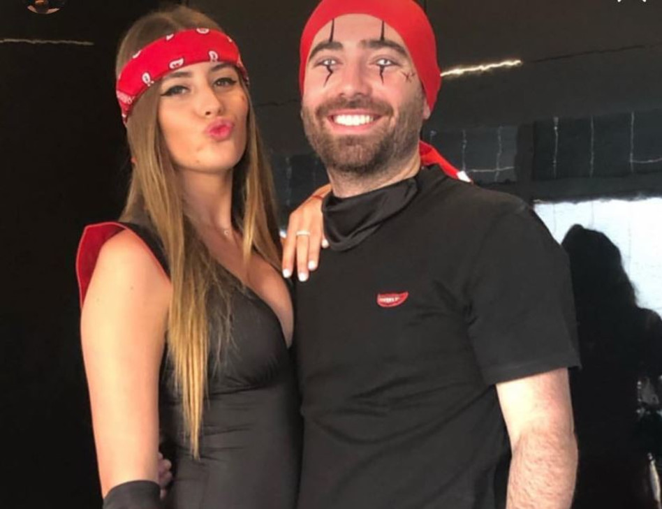 עם הנוכחית. אדם ושיראל טולדנו (צילום: אינסטגרם)