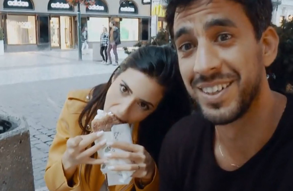 כבר לא בפראג. יוגב אלקיים ובת אל לוי (צילום מסך)