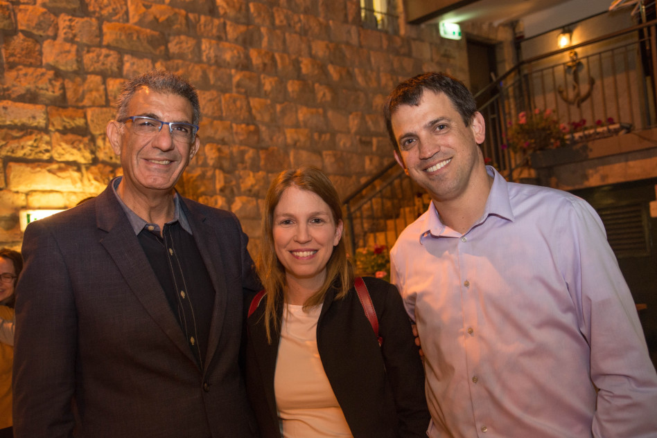 שאול מרידור, אלישבע מזי"א ויוסי שרעבי (צילום: לאון בלנקליידר)