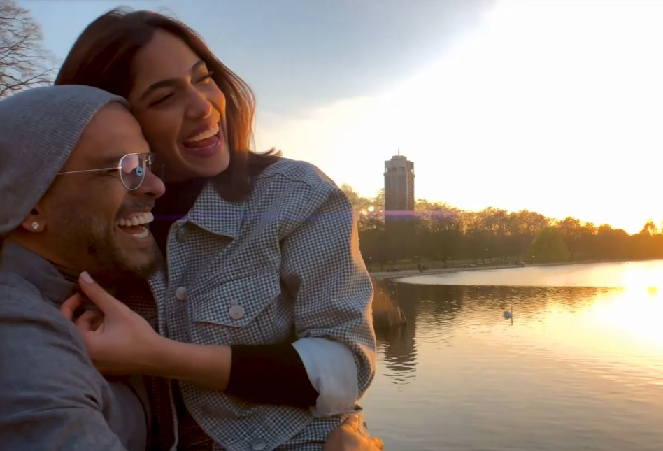 מאוהבים מתמיד. דניאל גרינברג ואייל גולן (צילום מסך מתוך הקליפ "לונדון)