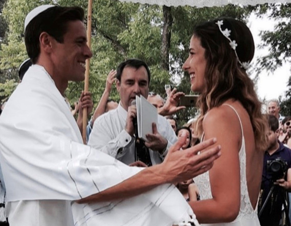 דון לני גבאי ועופר רוטנברג בחתונתם (צילום: יח"צ)