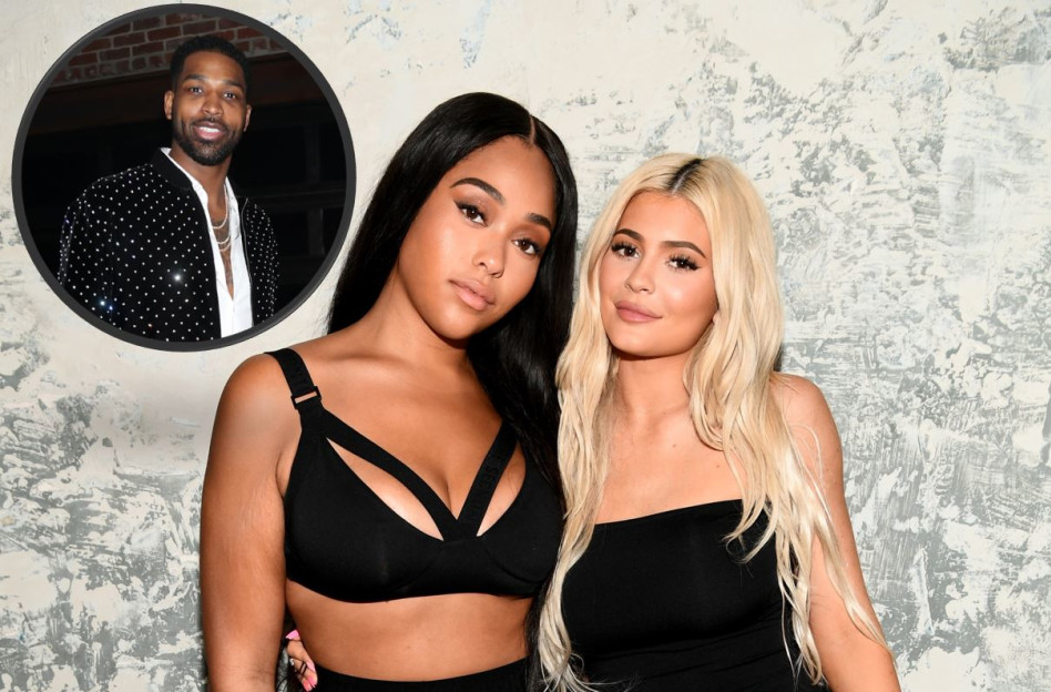 בתמונה: קיילי ג'נר והאקס חברה שלה ג'ורדן וודס (בעיגול, טריסטן תומפסון) צילום: גטי