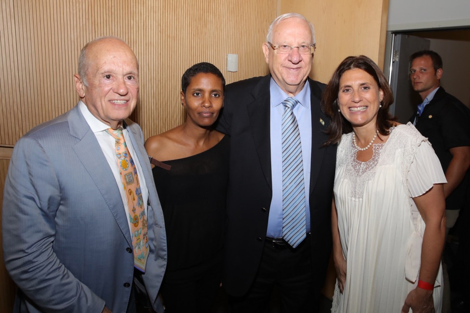 טניה כהן-עוזיאלי, ראובן ריבלין, טיגסיט יוסף-רון, ודובי שיף  (צילום: איציק בירן) 