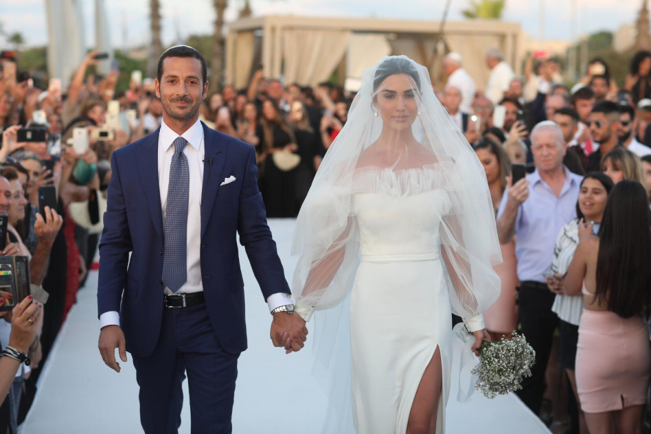 שיר אלמליח ומייקל זנזורי ביום חתונתם (צילום: עידן חסון)