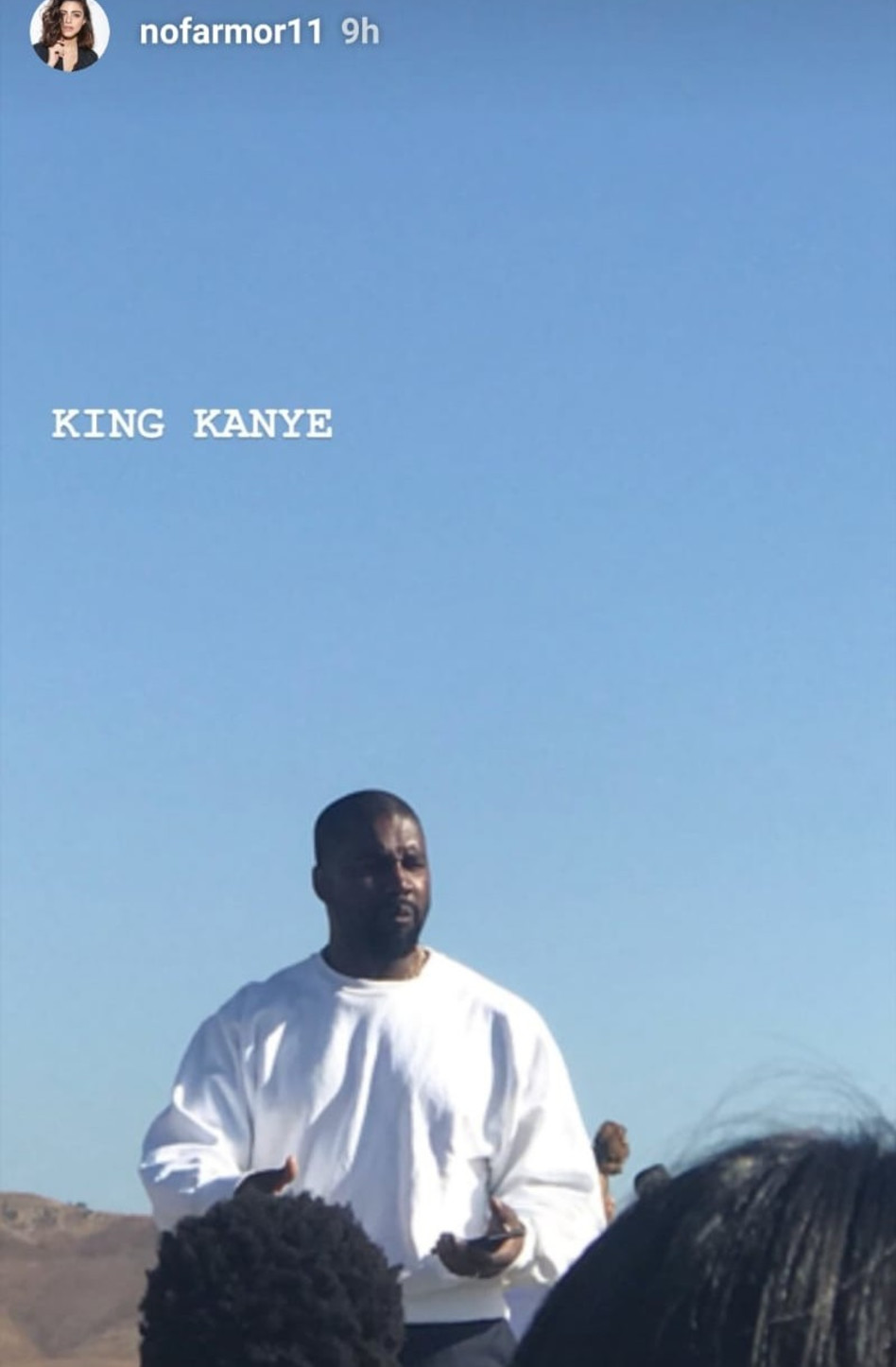 מנהל הטקס. קניה ווסט (צילומים: נופר מור מתוך האינסטגרם)