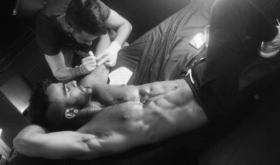 אליאב אוזן בקעקועים הראשונים (צילום: אינסטגרם)