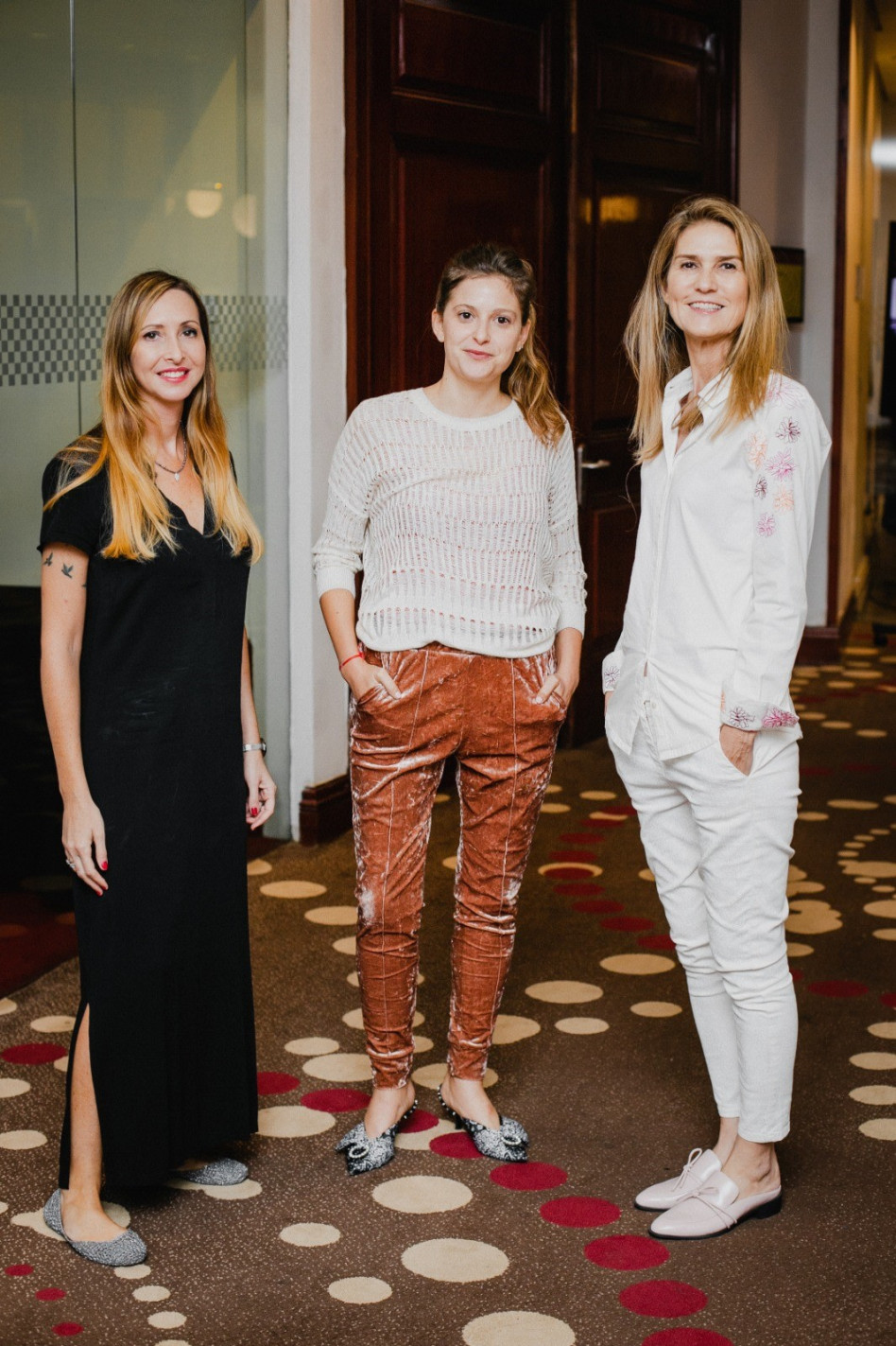 אסתר ברק לנדס, שני הראל וקרן הראל (צילום: שיר חסין)