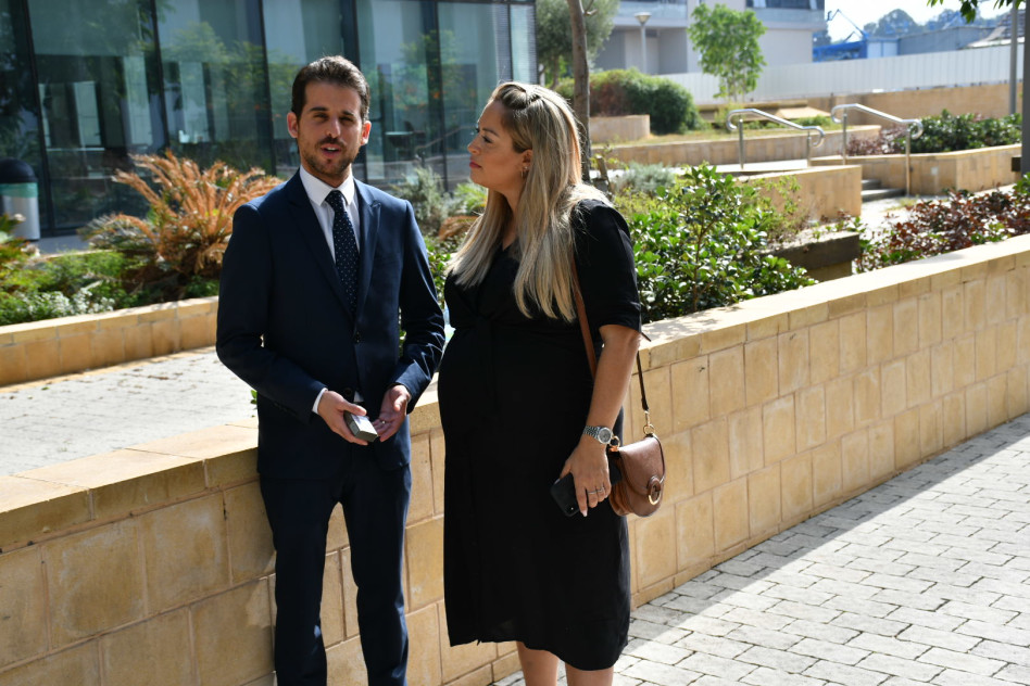 ליהיא גרינר ועו"ד בן מעוז (צילום: מתן צור)